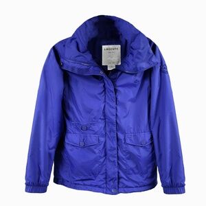 LACOSTE Devanlay Relaxed Fit Funnel Collar Zip & Snap Jacket Size EU 36 US S